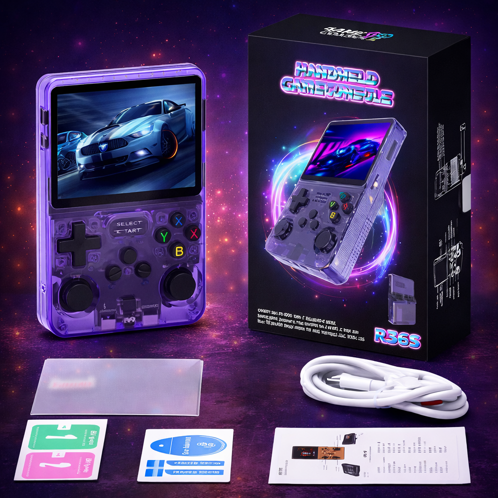 קונסולת משחקים ניידת רטרו AGADA R36S – מסך IPS 3.5", 15000+ משחקים, מערכת לינוקס, 64GB / 128GB